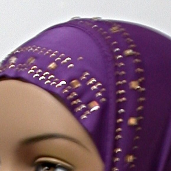 1 pc Instant Slip On Mona Style Hijab Purple - Picture 3 of 3